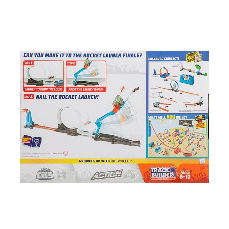 hot wheels track builder rocket launch set