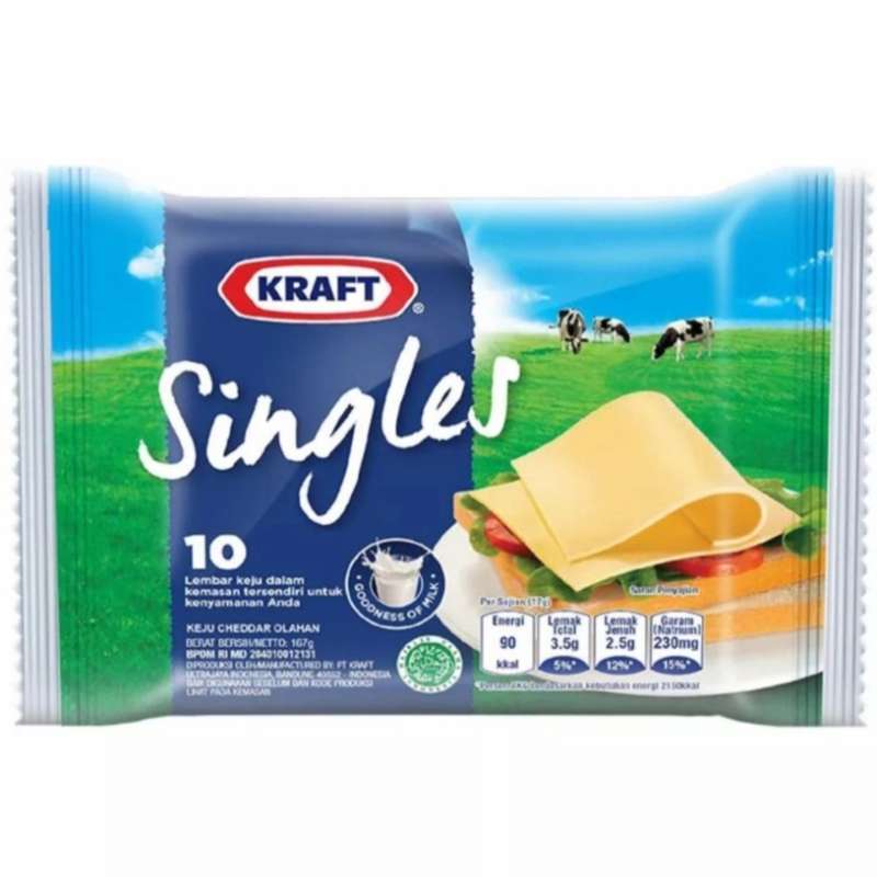 Jual Keju Kraft Singles 10 slices 167gr -02 di Seller Sahabat ...