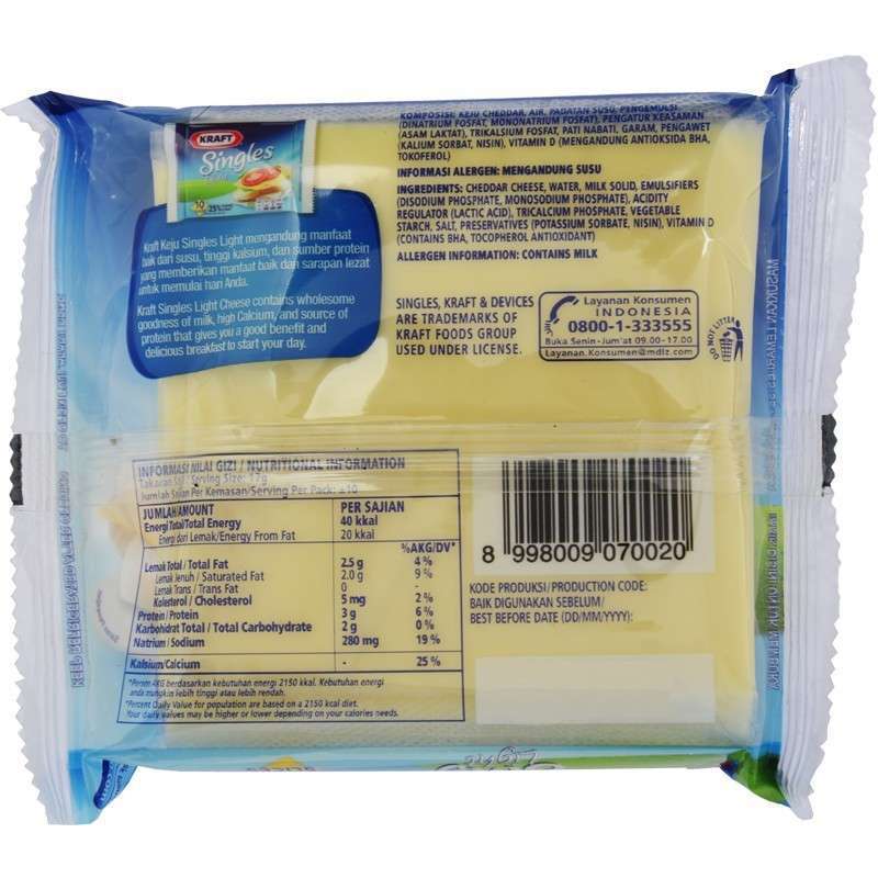 Jual Keju Kraft Singles 10 slices 167gr -02 di Seller Sahabat ...