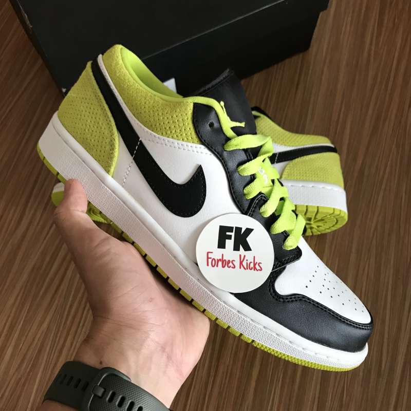 Air Jordan Low Black Cyber Green || royal yellow mustard university gold  toe