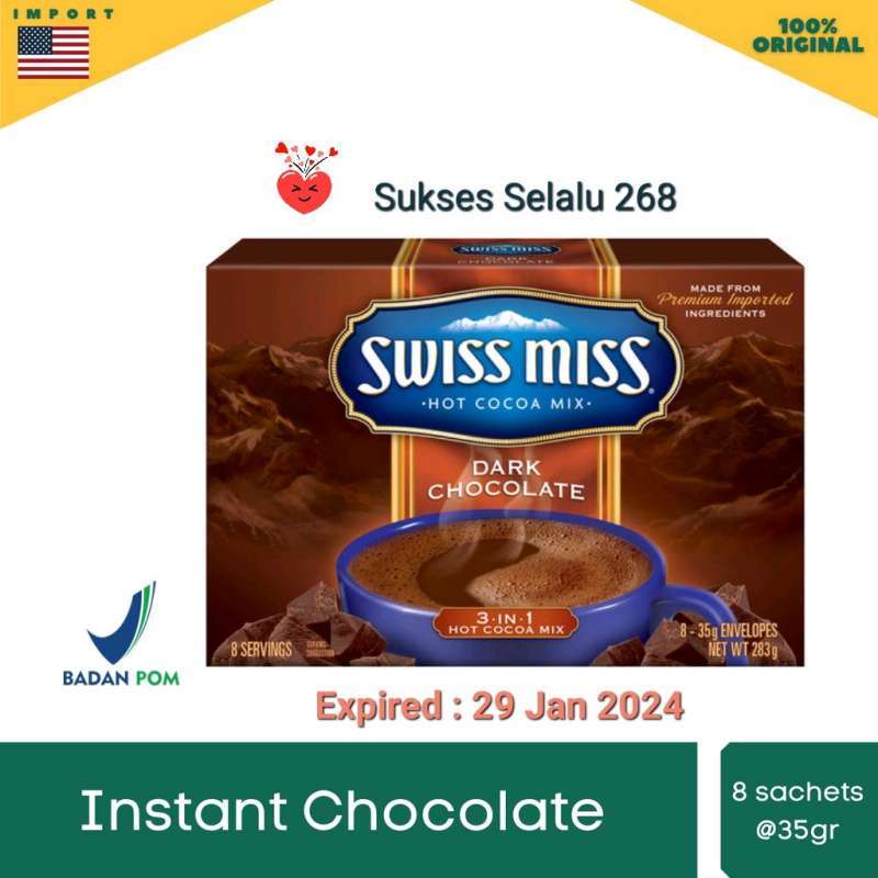 SWISS MISS HOT COCOA MIX DARK CHOCOLATE 3IN1 Made In USA