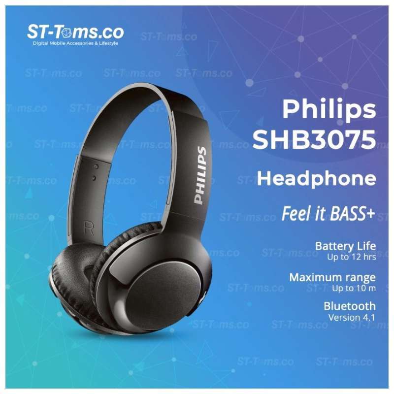 Philips Wireless Headphone SHB3075 Hi Fi Bluetooth 4.1 dengan MIC  Kebisingan Pengurangan untuk Galaxy S8/S9/S10 Note 8/9 huawei  Xiaomi|Earphone \u0026 Headphone| - AliExpress