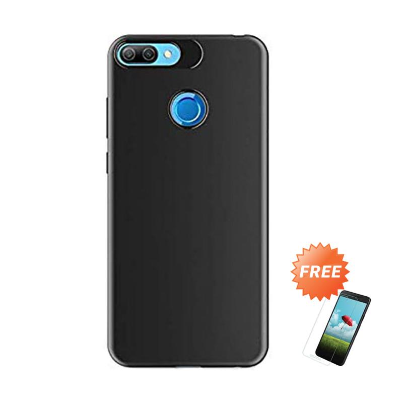 oem slim softcase for huawei honor 9i hitam solid free tempered glass