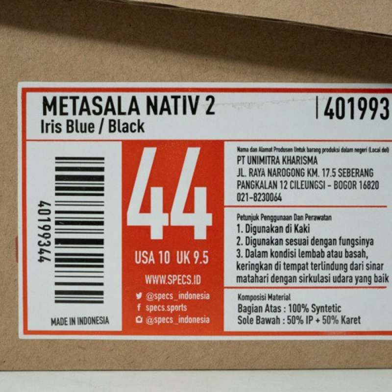 Jual Sepatu Futsal Specs Metasala Nativ 2 Iris Blue Original ...