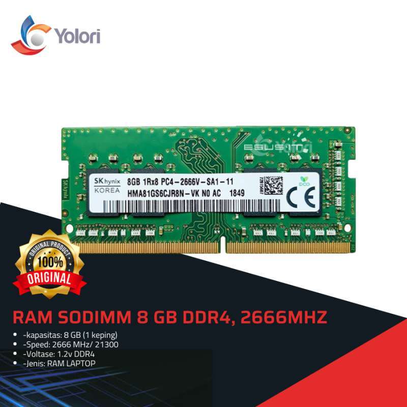 Ram 8gb Ddr4 Sodimm 8gb 2666mhz SK HYNIX RAM SODIMM