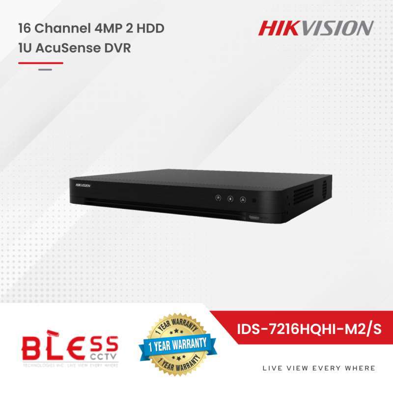 Jual Dvr Hikvision Ids 7216hqhi M2 S 16 Channel 4mp 2 Hdd 1u Acusense Di Seller Bless Cctv Kota Tangerang Banten Blibli