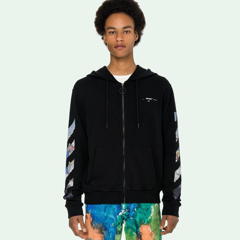 Jaket hoodie off white hotsell