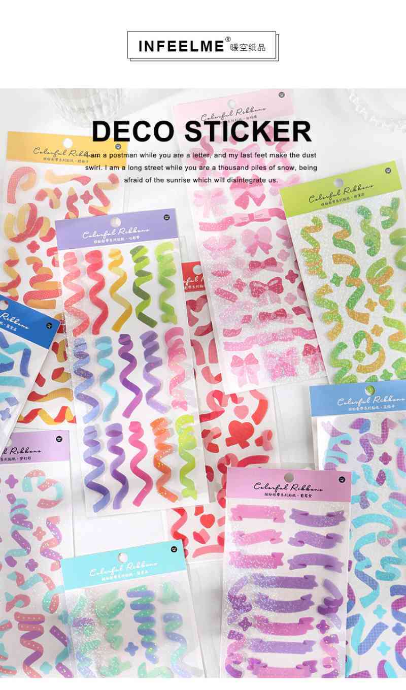 Promo Samhez 1 Lembar 10x22 Cm Colorful Ribbons Sticker Gliter Transparan Pita Bening Aesthetic Pack Stickers Diary Decoration Calender Supplies Scrapbook Di Seller Samhez Wallsticker Kab Bekasi Jawa Barat Blibli