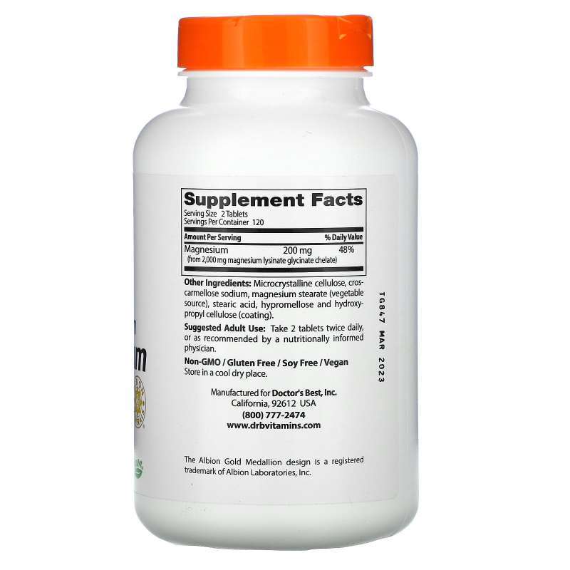 Promo Doctor's Best, High Absorption Magnesium 100% 100mg ...