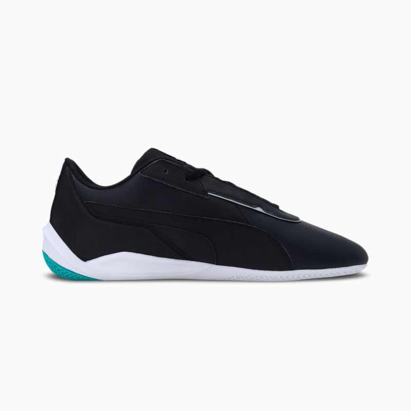 puma black and silver trainers