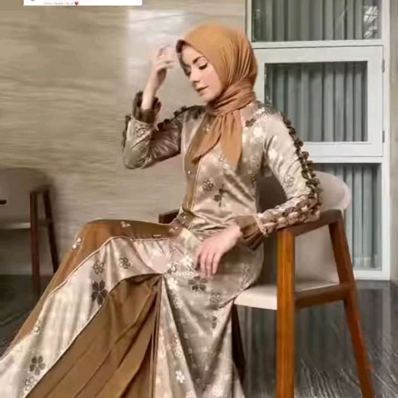 Jual Alena dress javina - L/92 Coklat Bunga di Seller Atin_zaeniah24 - Kab.  Sampang, Jawa Timur | Blibli
