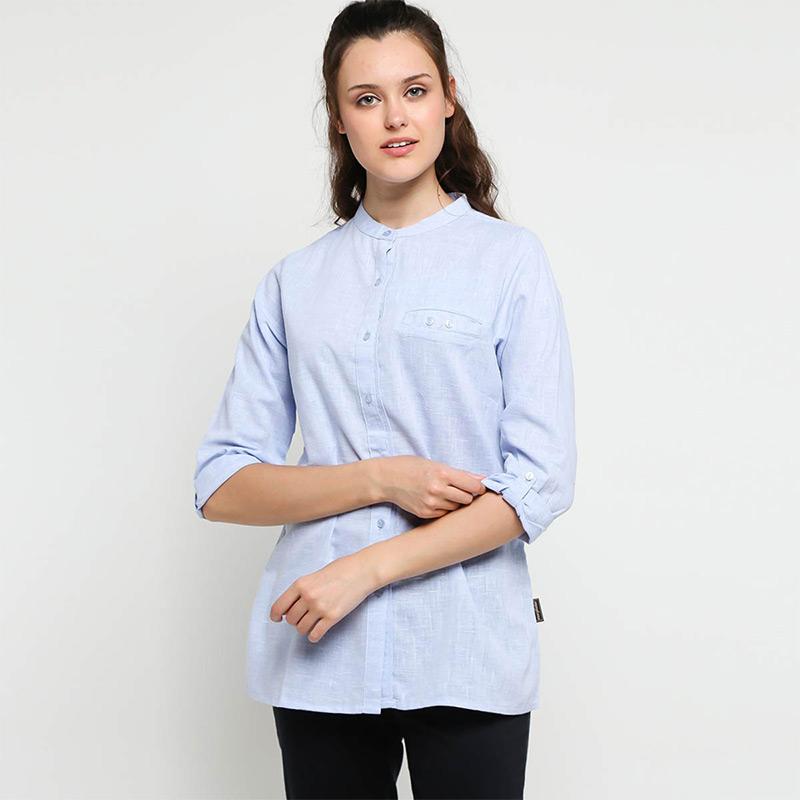 Jual Morphidae 132 39202 43 Elita Shirt Atasan Wanita Blue Online Agustus 2020 Blibli Com