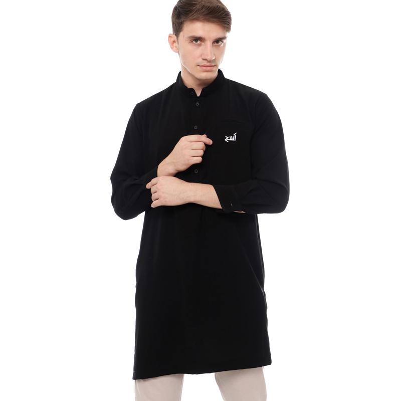 Jual Alfath Baju Koko Kurta Muslim Lengan Panjang Pria Hitam Terbaru November 2021 Harga Murah Kualitas Terjamin Blibli