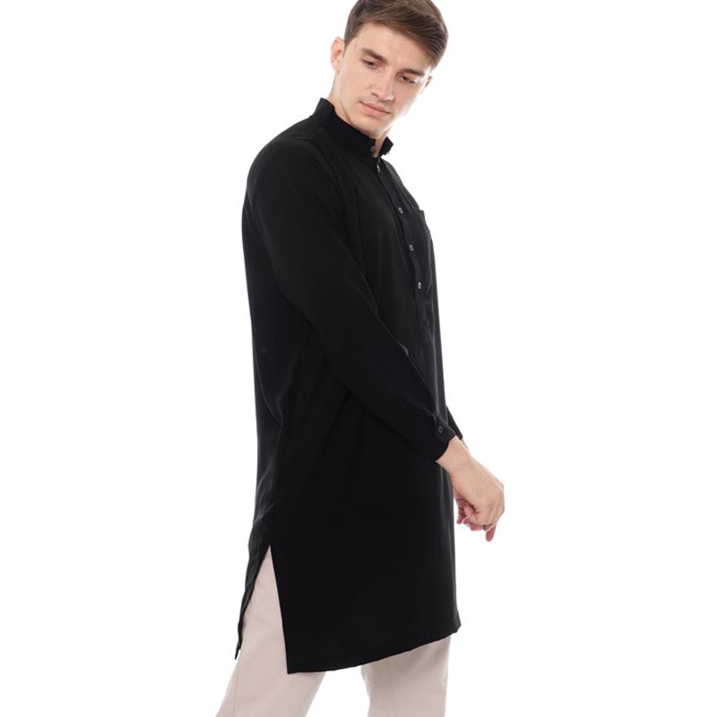 Jual Alfath Baju Koko Kurta Muslim Lengan Panjang Pria Hitam Terbaru November 2021 Harga Murah Kualitas Terjamin Blibli