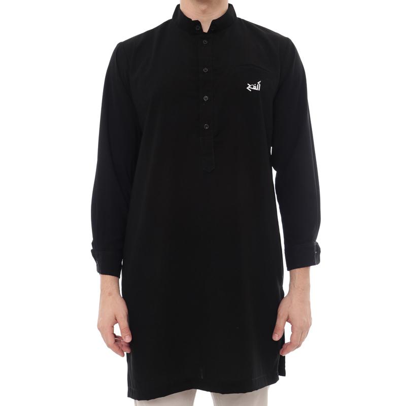 Jual Alfath Baju Koko Kurta Muslim Lengan Panjang Pria Hitam Terbaru November 2021 Harga Murah Kualitas Terjamin Blibli