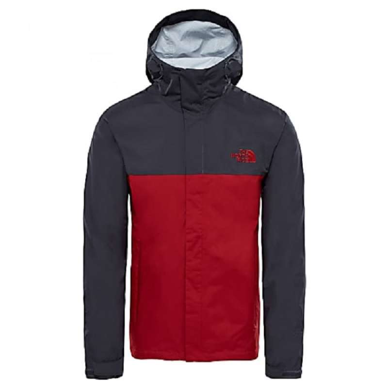 north face red black