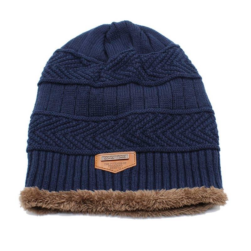 Wool Winter Beanie Hat Topi Kupluk Pria 