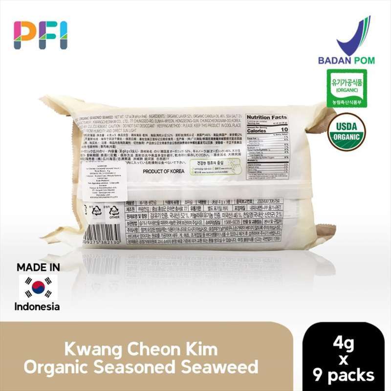 Jual Kimnori Organic Seasoned Seaweed 9 Pack 4gr di Seller ...