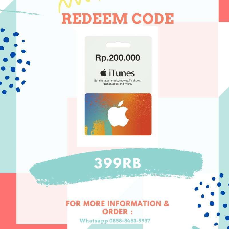 Promo iTunes Gift Card Region Indonesia Rp.200.000 di Seller ...