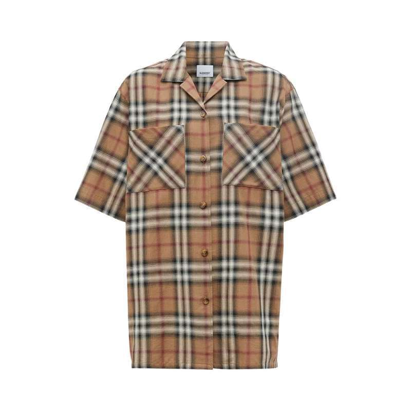 Burberry Short-Sleeved Shirt Brown Wom 