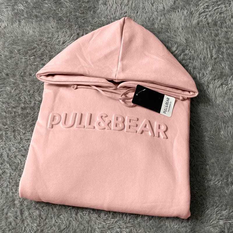 Hoodie pull and bear pink clearance