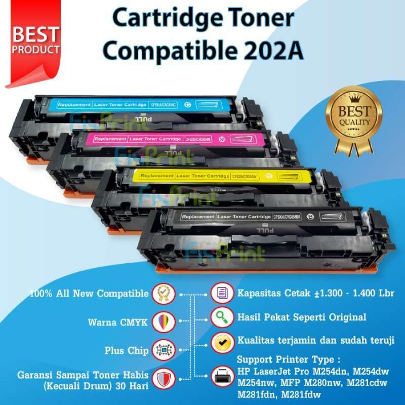 Jual BEST PROMO CARTRIDGE TONER HP 202A CF500A BLACK COMPATIBLE PRINTER  M254 M280 M281 - Merah di Seller Store Hanzo - Kota Jakarta Pusat, DKI  Jakarta | Blibli