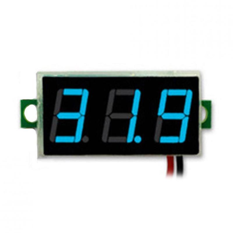 bluelans mini dc 2 5 30v led 3 digital display 2 wires voltmeter panel volt voltage meter