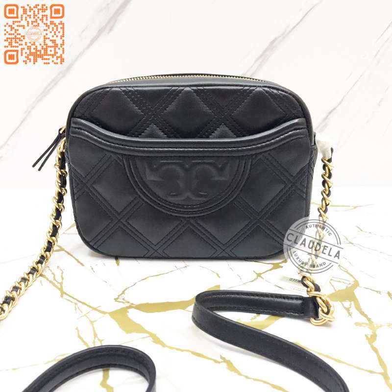 Tory burch fleming camera bag 2025 black