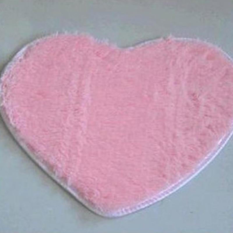 Jual Bluelans Short Plush Carpet Kids Heart Shape Cushion Soft