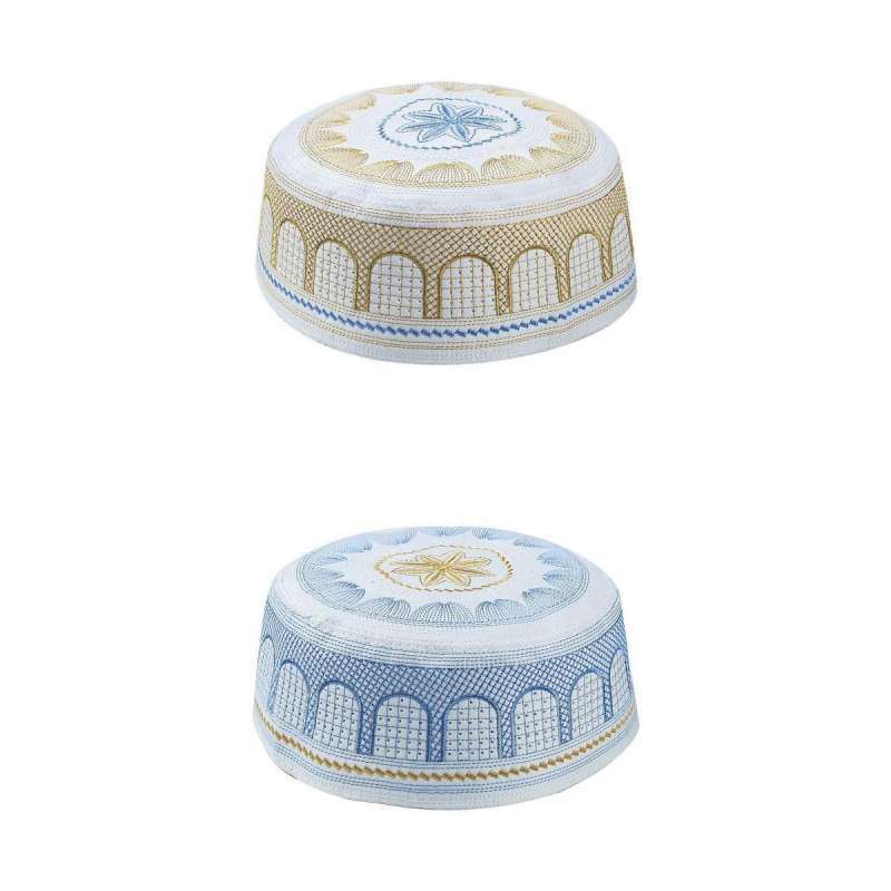 Promo 2Pcs Flat Top Islamic Muslim Mens 