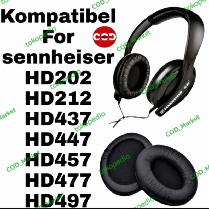 Promo Busa Headphone sennheiser HD 202 212 437 447 457 477 497 / spon  earpad - Hitam 1 pasang - Multicolor di Seller Haitham Shop - Kab. Bekasi,  Jawa Barat | Blibli