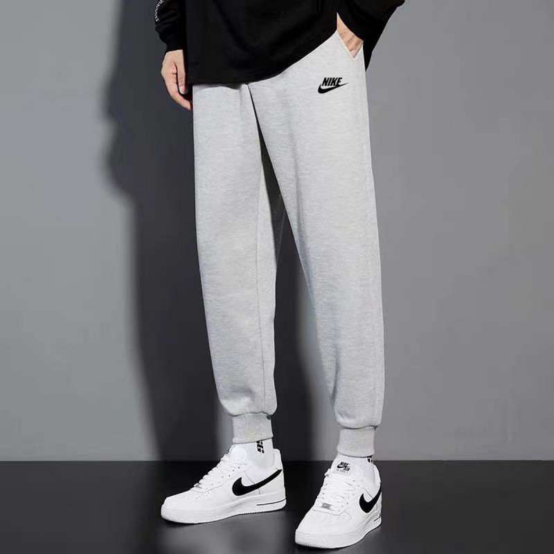 Promo Grey cotton Plush pants autumn 