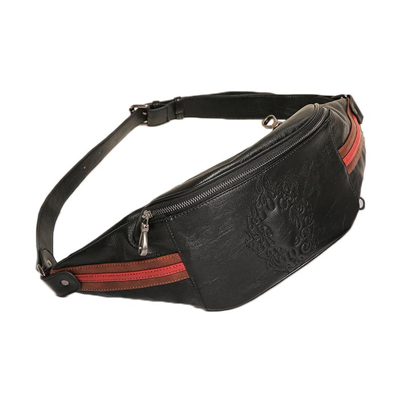 Promo Rosalia Brand Red Flame Waist Bag Pria Diskon 50 di Seller