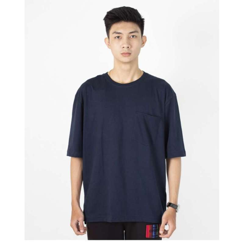 Promo FortKlass Kanrus Navy kaos polos 