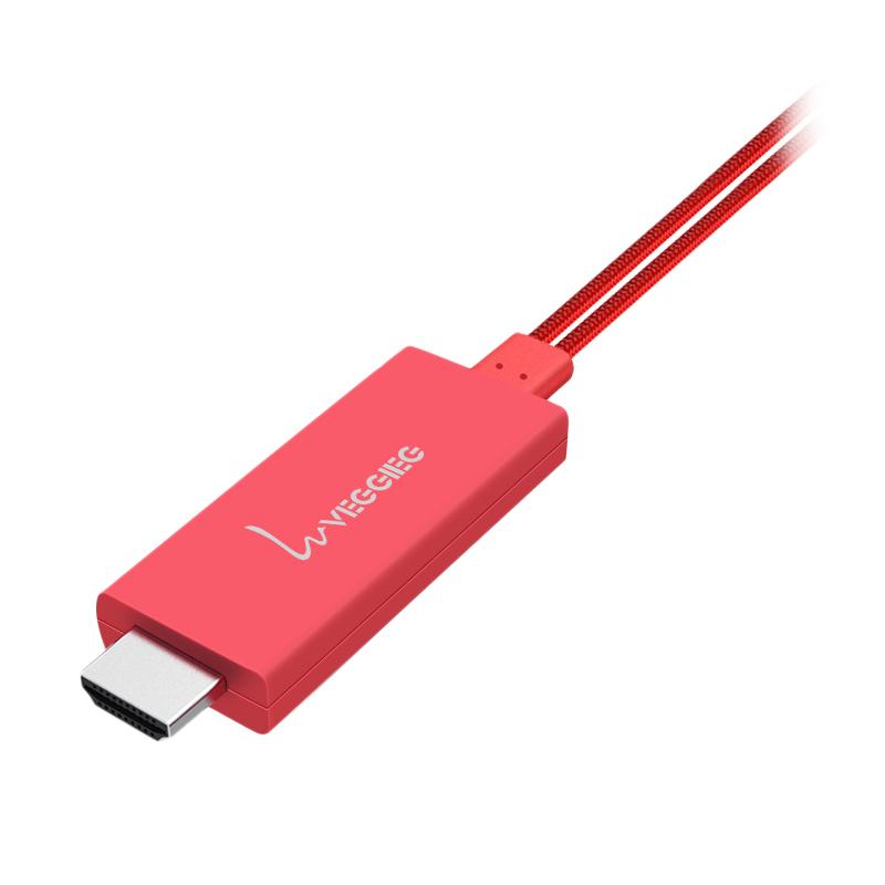 Veggieg Lightning to HDMI Kabel Data for iPhone with Power [2 m]