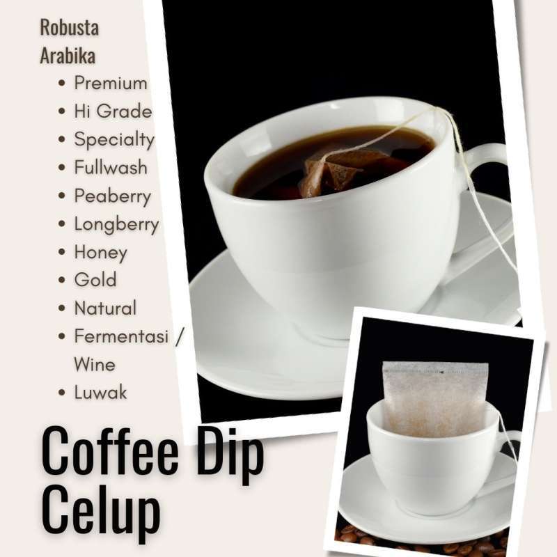 Original Coffee Bubuk Kopi Gayo Kemasan Celup/Coffee Dip White Label (Tanpa  Merek)