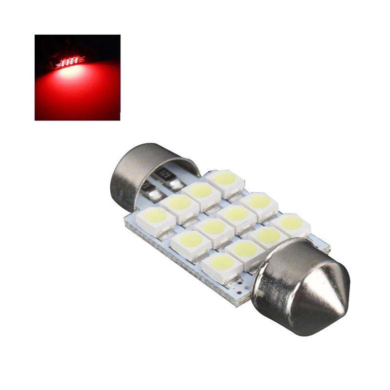 Jual Jms 12 Smd 1210 Lampu Led Mobil For Kabin Plafon Festoon Double Wedge Red 1 Pc 31 Mm Online Agustus 2020 Blibli Com