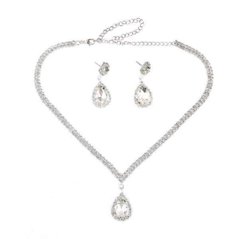 Promo 7xTeardrop Rhinestone Jewelry 