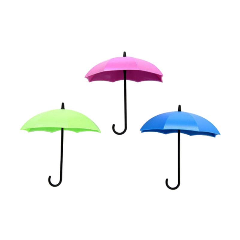 Jual Bluelans Colorful Umbrella Wall Hook Key Hanging Hair Pin