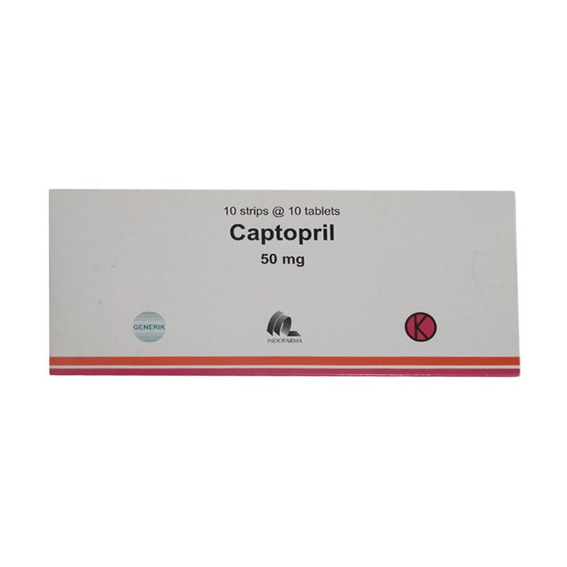 indofarma captopril 50 mg obat kesehatan 1 strip 10 tablet