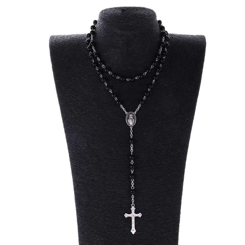 Promo 3xMens Hip 8mm Bead Rosary Pray 