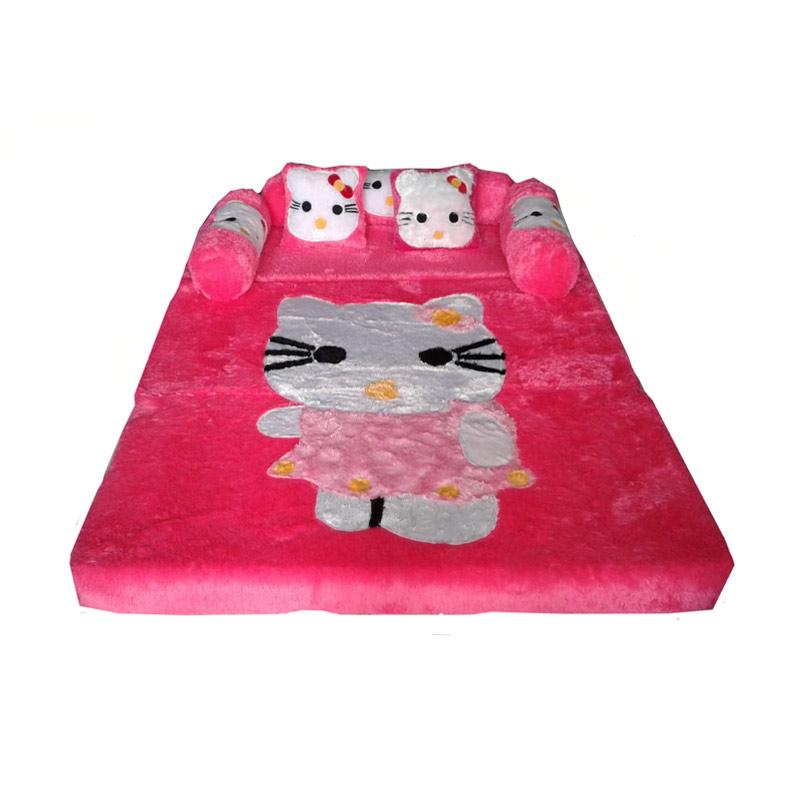 Jual Valery Karakter Hello Kitty Sofa Bed Pink Tebal 12 cm di