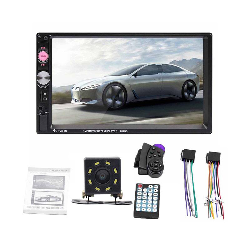 Banane Car Stereo 2 Din 7 Inch Touch Screen MP5 Player Bluetooth Audio Car Stereo Receivers FM Radio,USB//SD//AUX Input Mirror Link Support Steering Wheel Remote Control,Rear View Camera physical