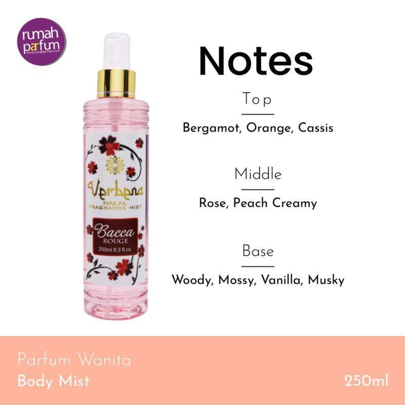 Jual Verbena Bacca Rouge Fragrance Mist Halal 250 ML di Seller