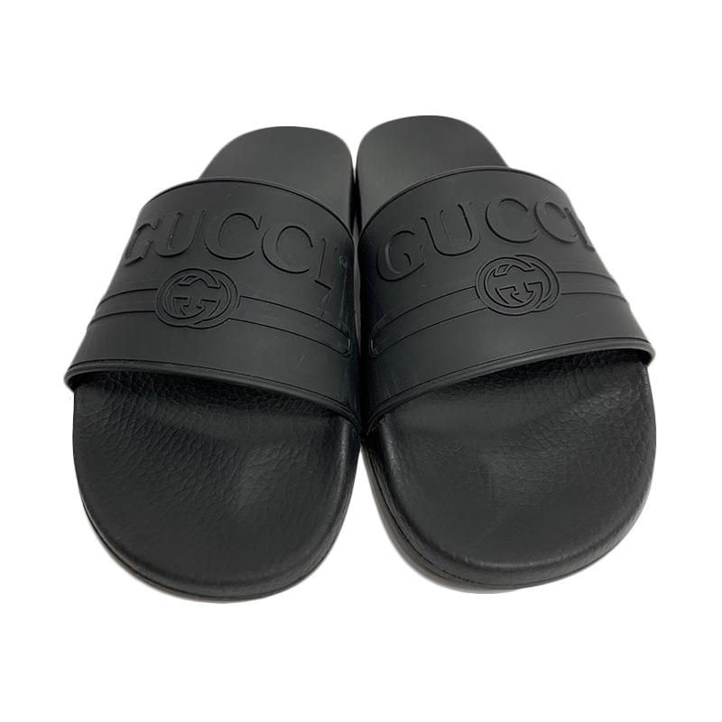 gucci pursuit logo slide sandal