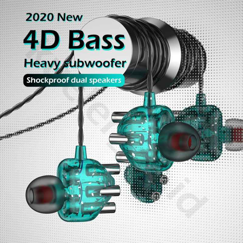 Headset 4d bass double speaker stereo 3.5 best sale mm wired headphone