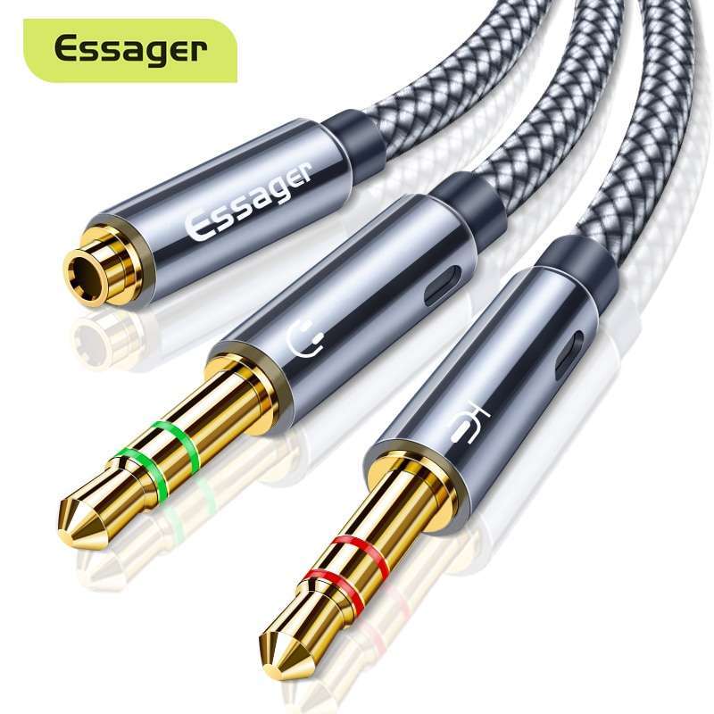 Essager Headphone Audio Splitter 3.5mm 