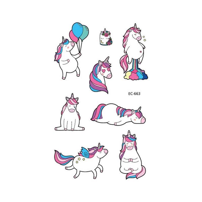 Jual Eds 7 Cartoon Unicorn Cute Fake Body Art Waterproof