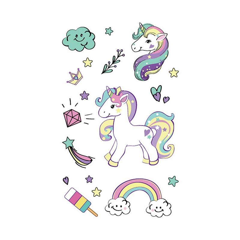 Jual Eds 15 Cartoon Unicorn Cute Fake Children Body Art Waterproof