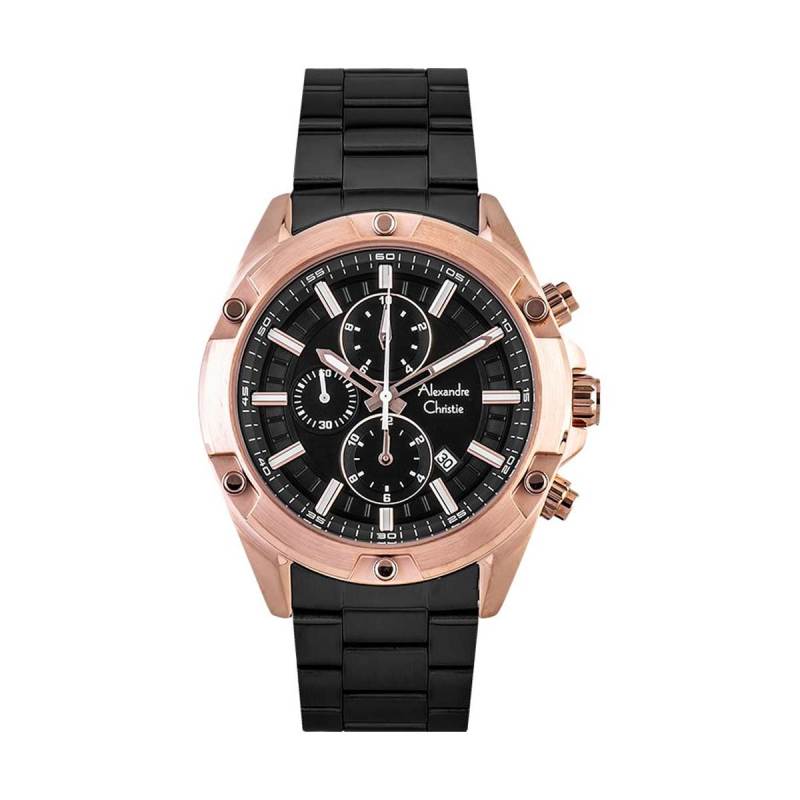 Jual Alexandre Christie Sport Chronograph Stainless Steel Jam Tangan Pria Black Ac 6524 Mc Bbrba Murah Mei 2021 